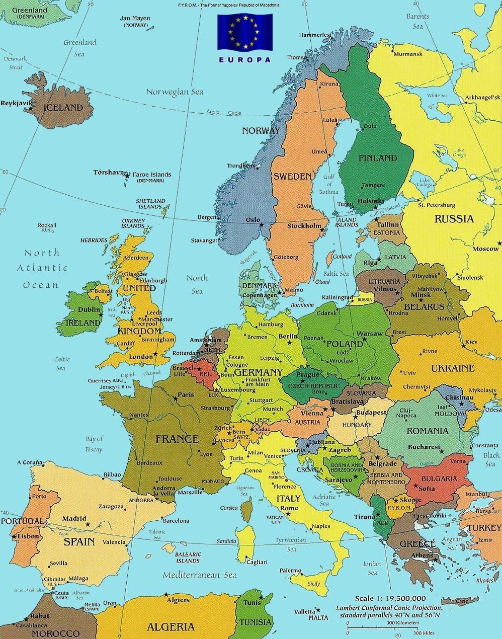 karta Budimpešte u Europu