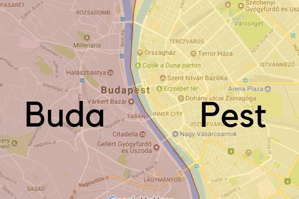 Budimpešta četvrtine karti