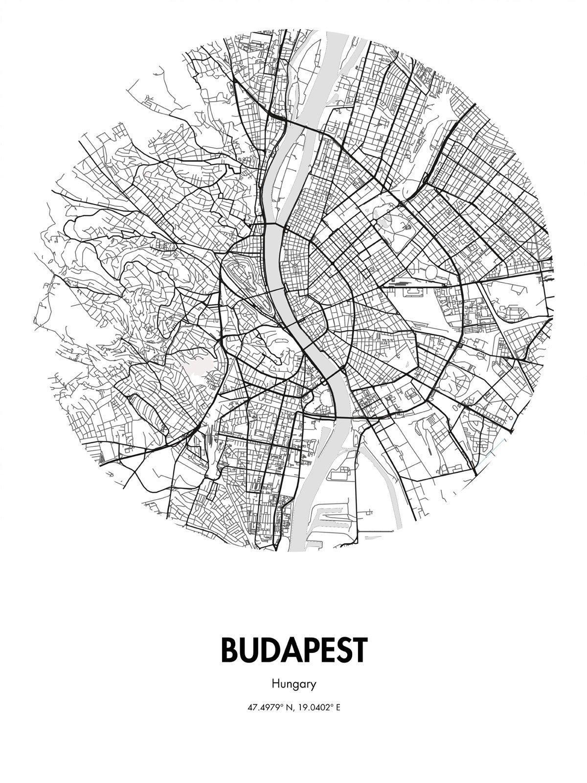 karta Budimpešta, street-art