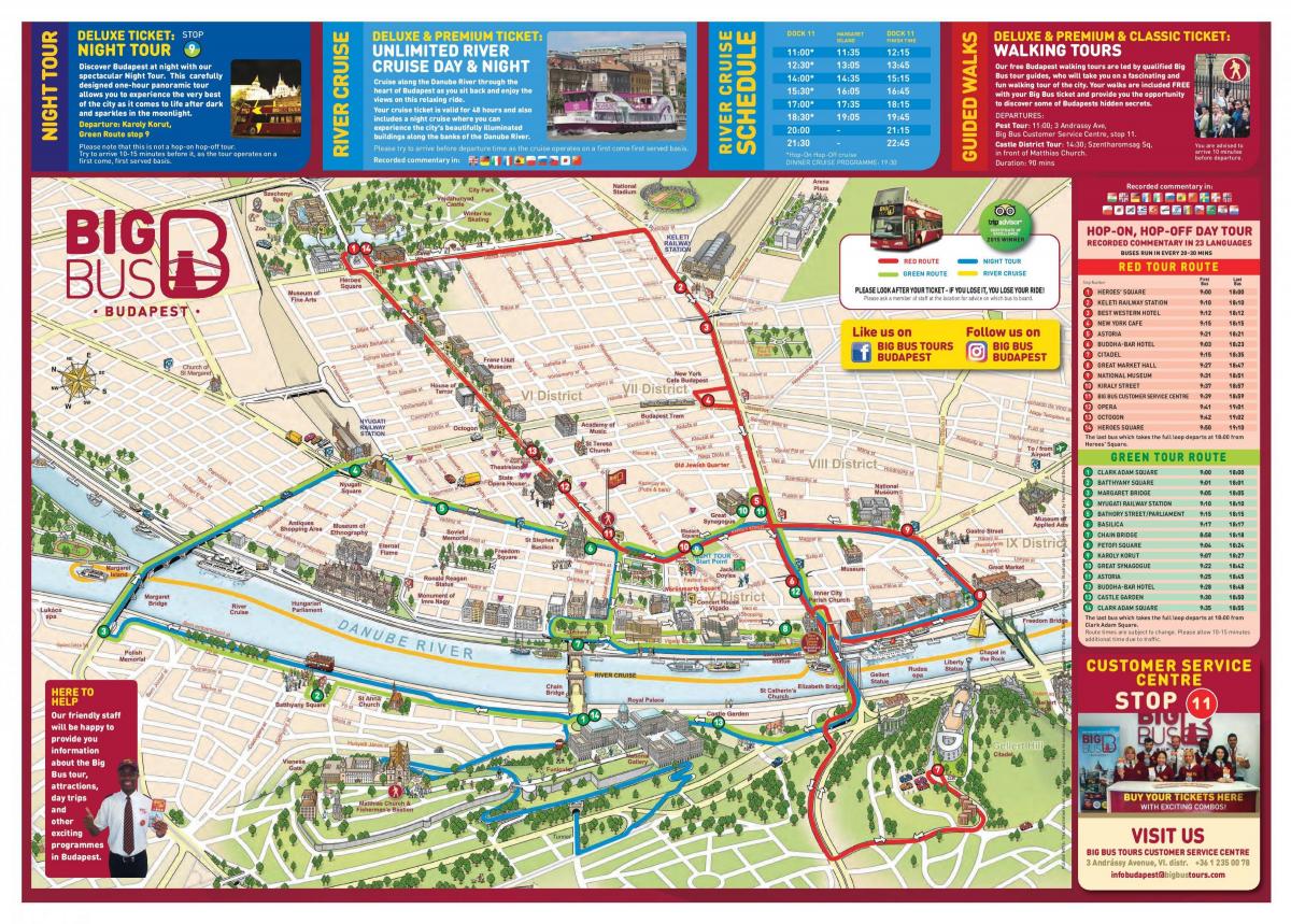 Budimpešta veliki bus tour karti