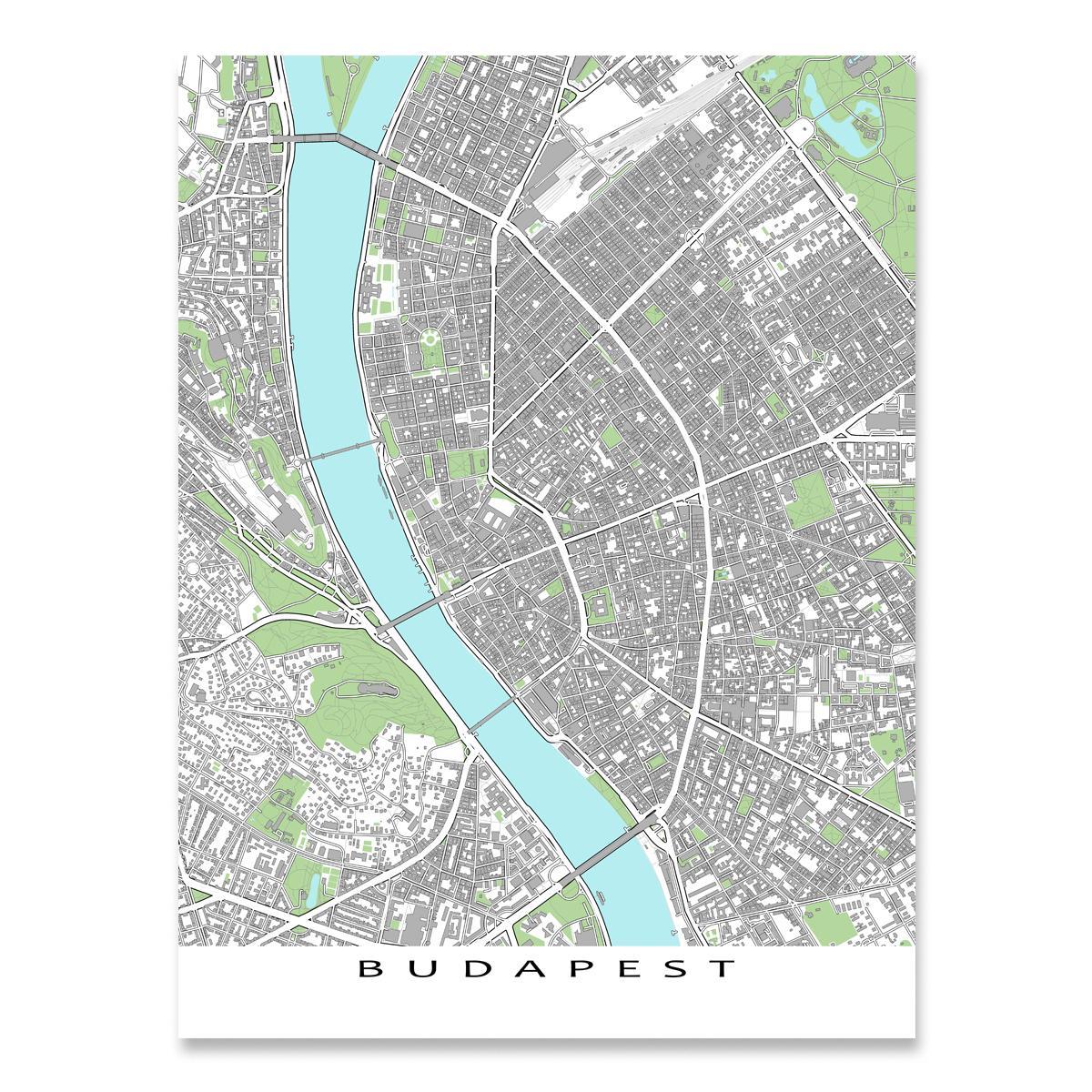 karta Budimpešte ispisati kartu 