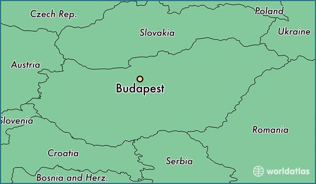 karta Budimpešte i susjednih zemalja