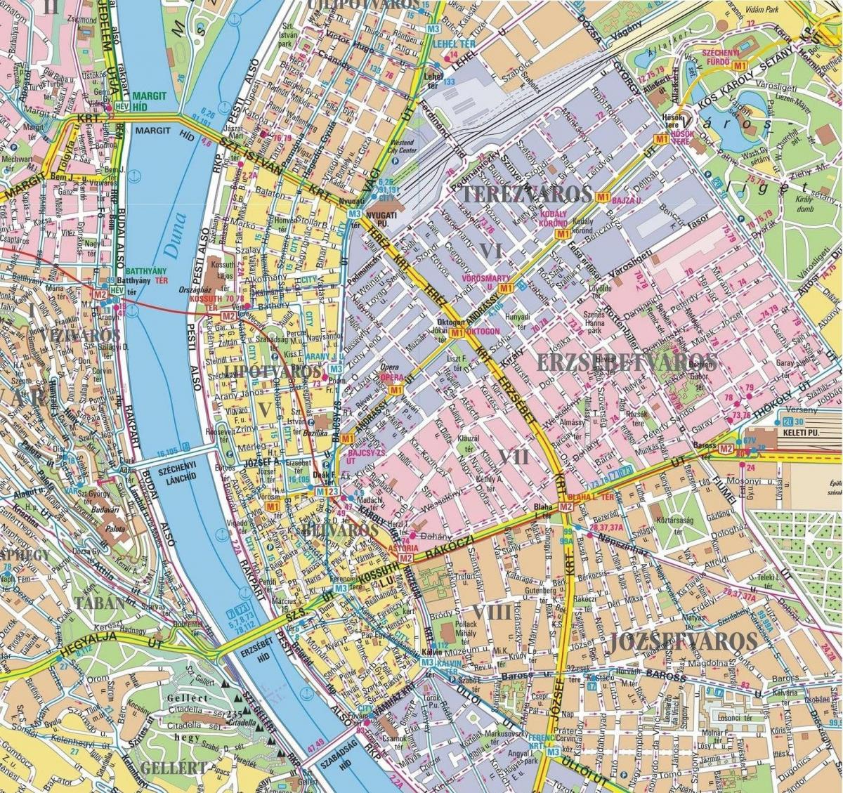 karta područja u Budimpešti