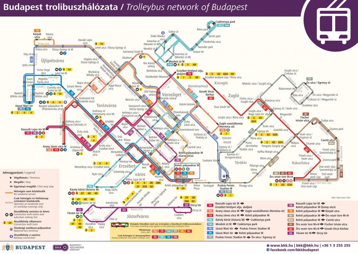 karta Budimpešte kolica
