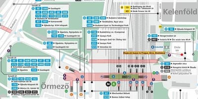 Karta za metro u Budimpešti kelenfoe 