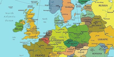Karta Budimpešte u Europu