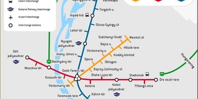 Tramvaj 2 Budimpešti karti