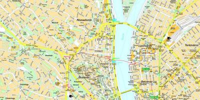 Budimpešta-centar na karti